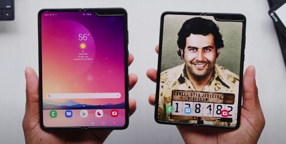 Порівняння Samsung Galaxy Fold і Escobar Fold