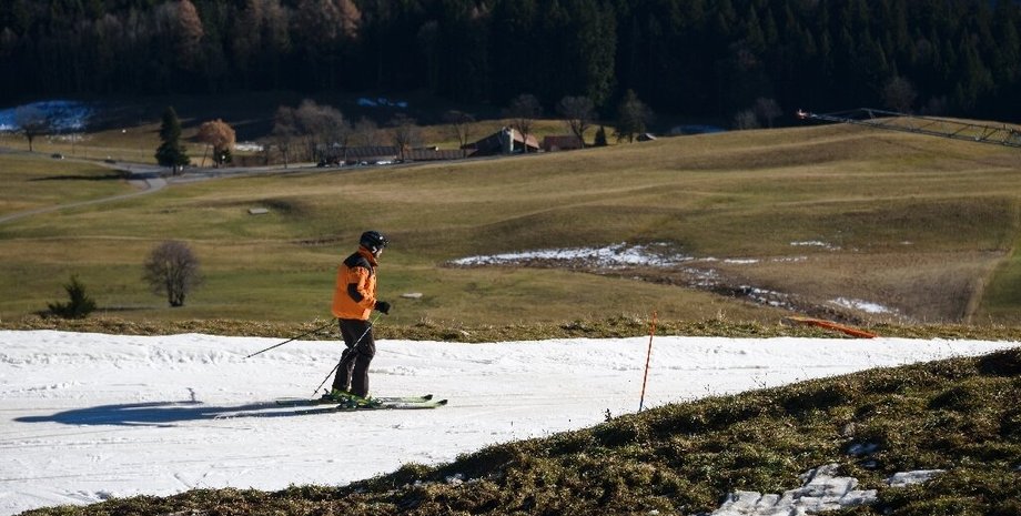 лыжник горнолыжные курорты без снега