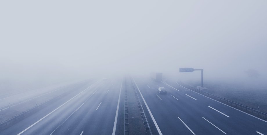 туман на Киевщине, ГСЧС предупреждает, туман густой, непогода, гололедица, ветер
