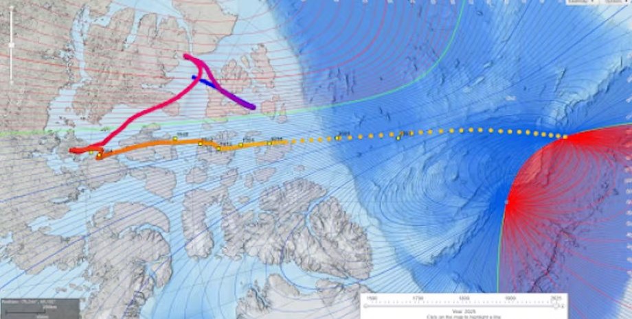 магнітне поле, північний магнітний полюс
