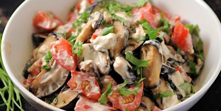 Салат из баклажанов, баклажаны рецепт, баклажаны салат