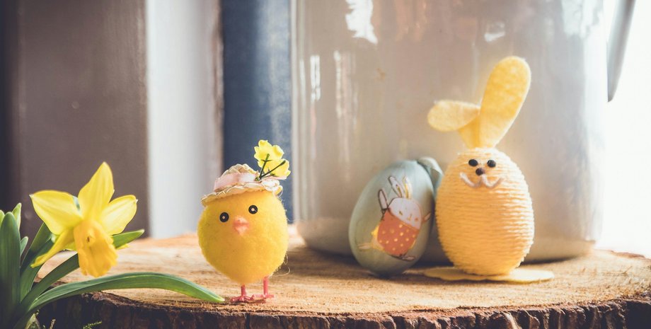 пасхальный декор, как украсить дом к Пасхе, яйца пасхальные, кролики пасхальные, свечи