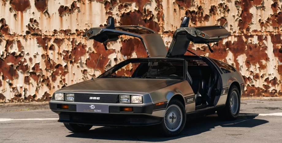 электромобиль DeLorean электромобиль DeLorean, DeLorean DMC-12, назад в будущее, авто из фильма назад в будущее