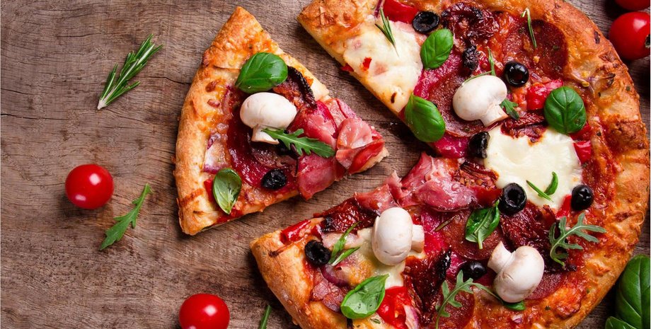 Пицца, оливки, заказ пиццы