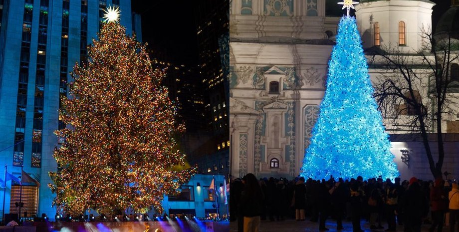 Оба дерева простоят примерно до середины января