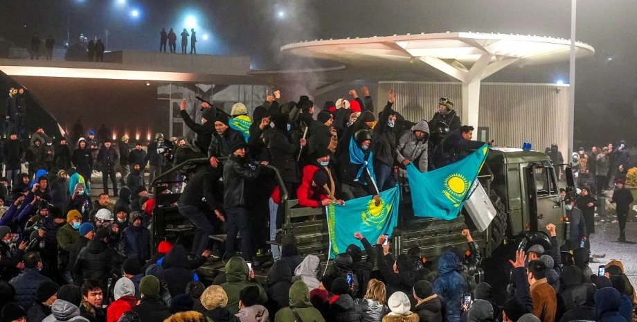 Казахстан, протест, акция протеста, протестующие