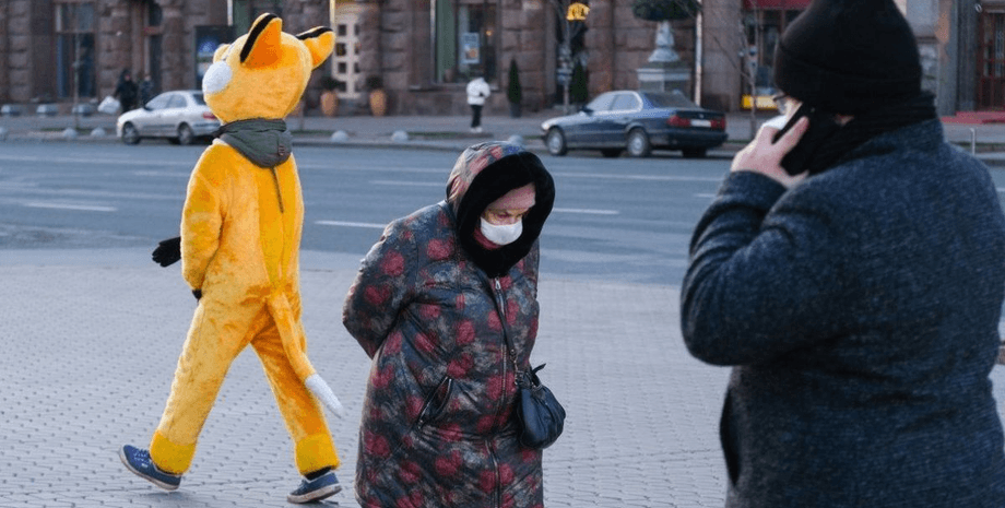 коронавирус, крещатик, улица, люди