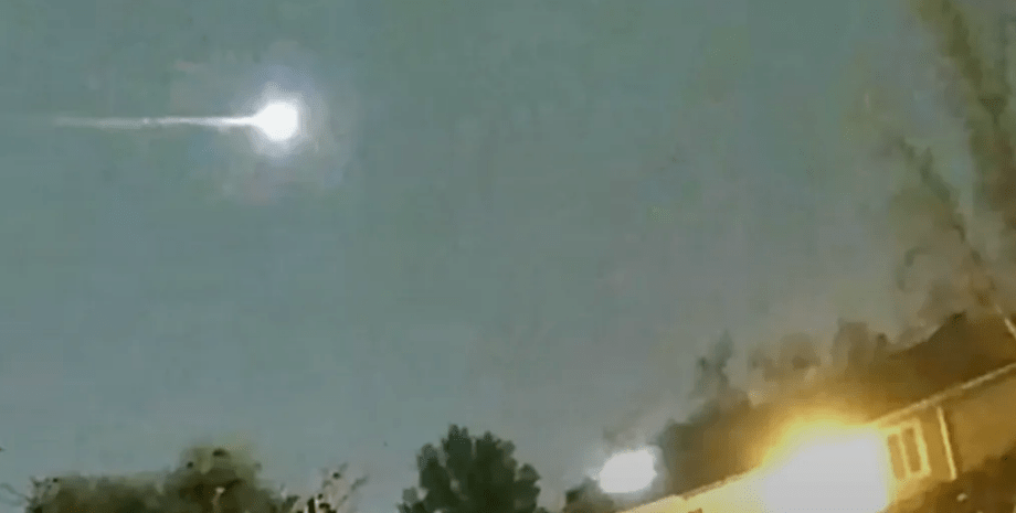Огненный шар, метеор, небо, космический мусор,