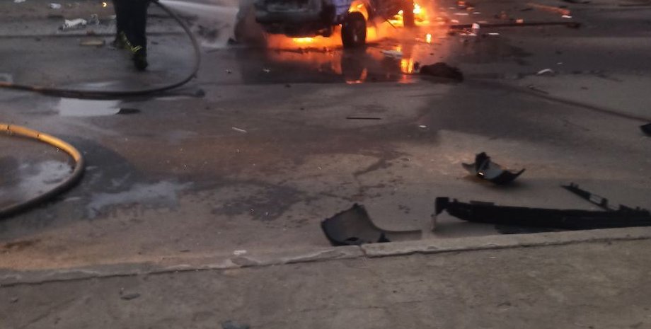 война в Украине, покушение на пропагандистов и коллаборантов, взрыв, подрыв автомобиля