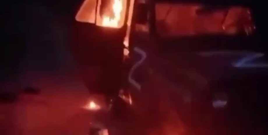 УАЗ, вогонь, знищення