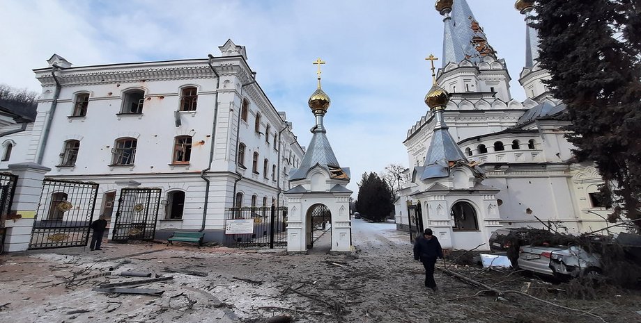 Свято Успенская Святогорская Лавра, Святогорская Лавра, Святогорская Лавра обстрел
