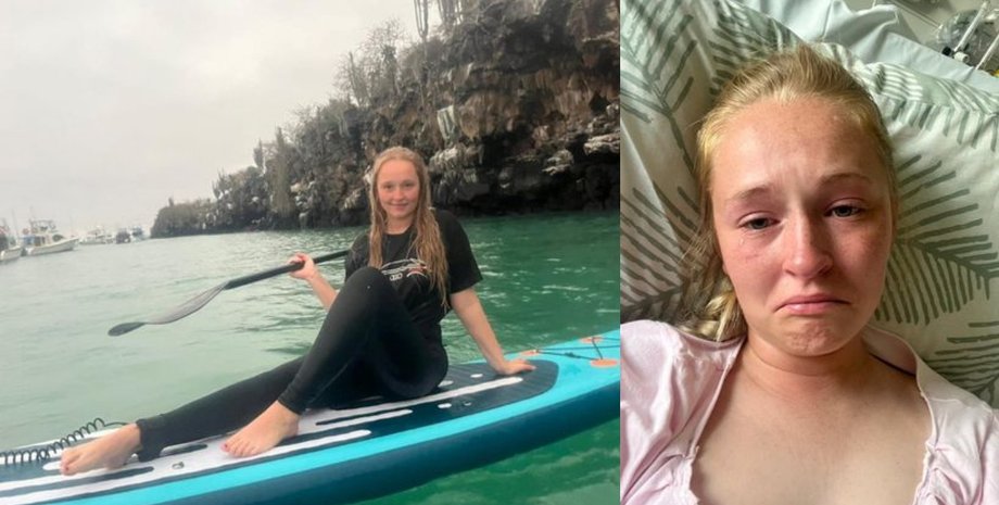 Девушка, женщина, болезнь, больница, отдых, серфинг, море,