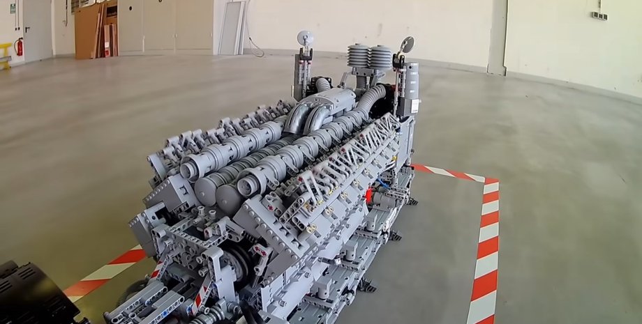 Двигун, Авто, Автомобілі, Конструктор, LEGO, Відео, Репліка, V16