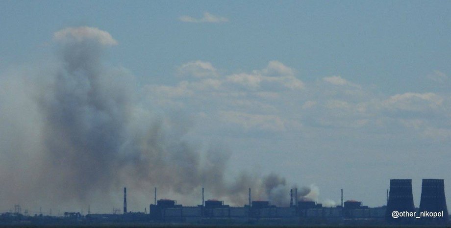 Запорізька АЕС в Енергодарі загоряння