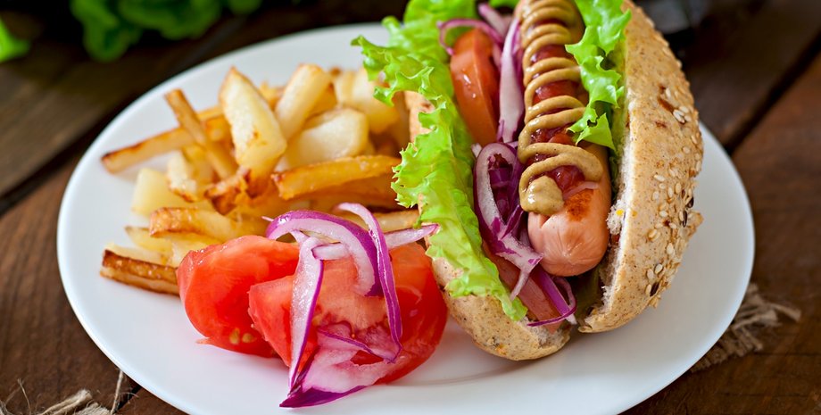 Хот дог фастфуд