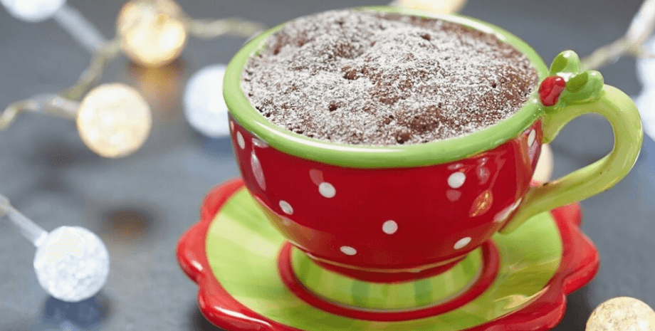 рецепты в микроволновке, кекс в чашке, десерт