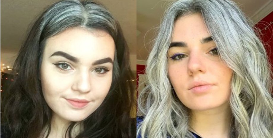 Жінка, дівчина, selfie, зачіска, сиве волосся, волосся,