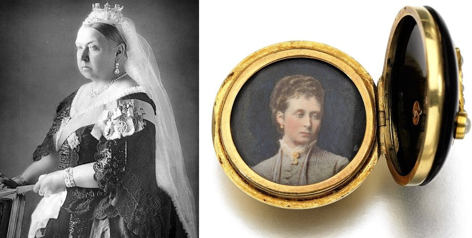 королева виктория, медальон, принцесса алиса