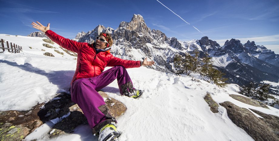 трассы для горных лыж, итальянские Альпы, выбор трассы, зеленые, синие, красные, черные трассы для спусков