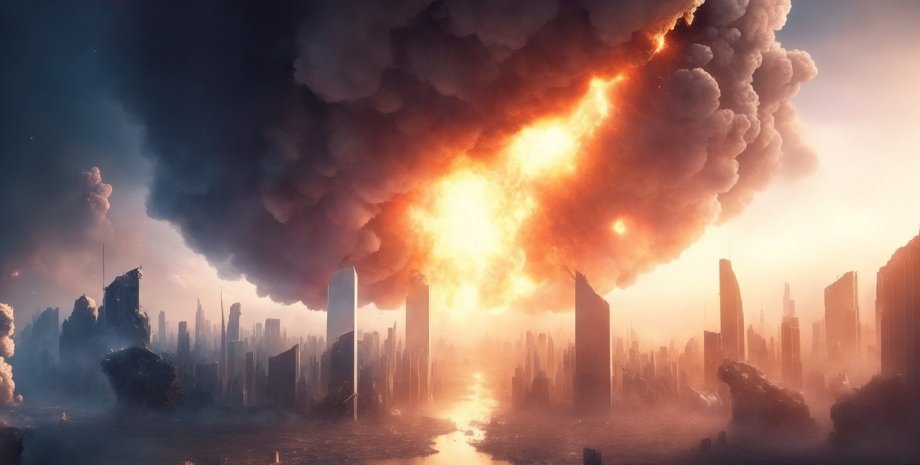 конец света, взрыв, город, разрушения