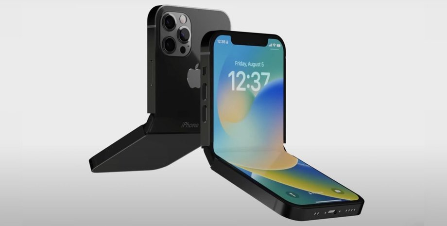 Складной iPhone, Apple, смартфон, телефон, фото