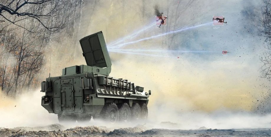 A key element of a new version of armored vehicles is a laser weapon of directio...