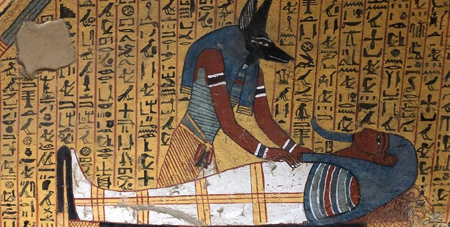 Анубис, фреска, фото