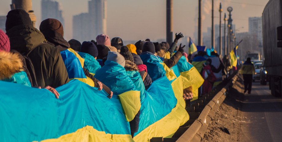 цепь, день соборности, живая цепь, украина
