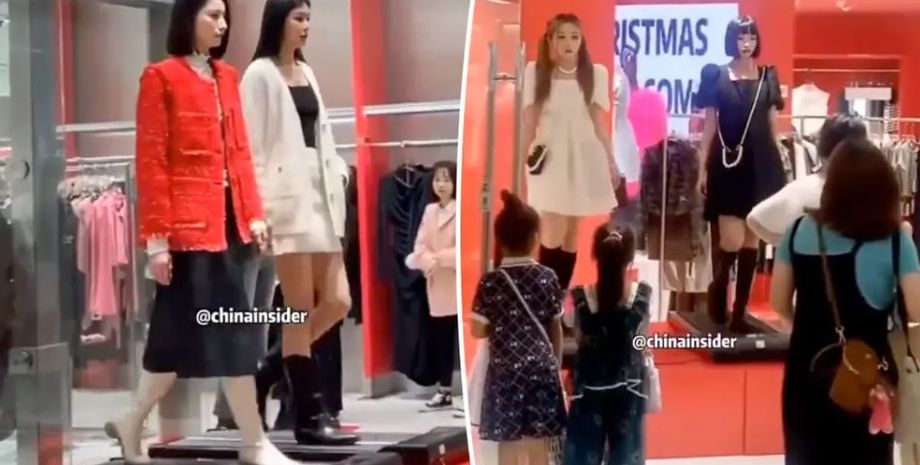 Манекены в Китае оказались живыми людьми, скандал, курьезы, приколы, маркетинговая кампания, интересные истории