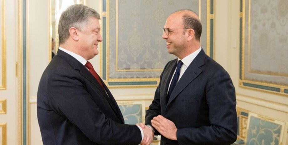 Петр Порошенко и Анджелино Альфано / Фото: president.gov.ua