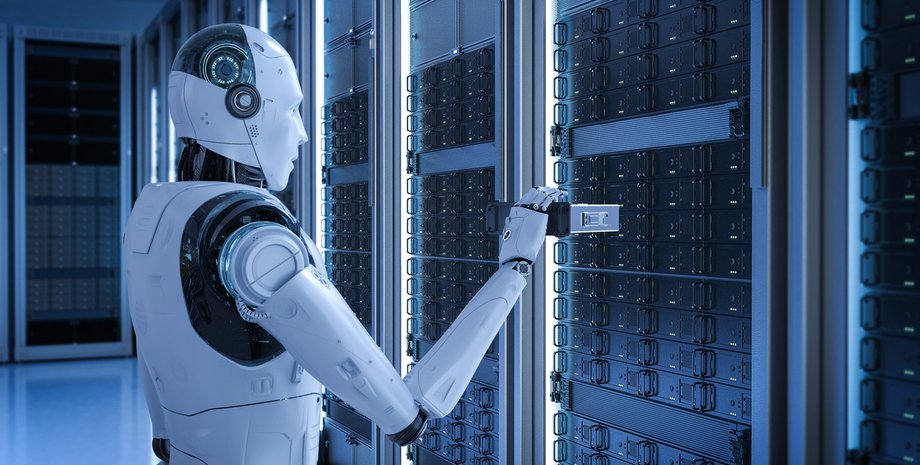 цод, роботы, серверы