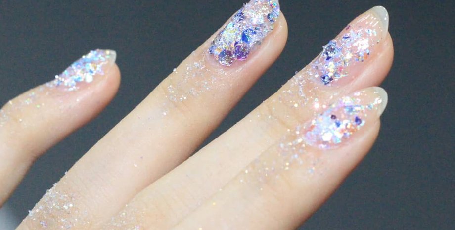 Русалочий маникюр, модный маникюр, маникюр на новый год