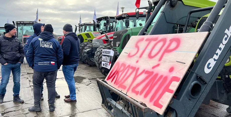 протест Польша, фермеры, забастовка перевозчиков