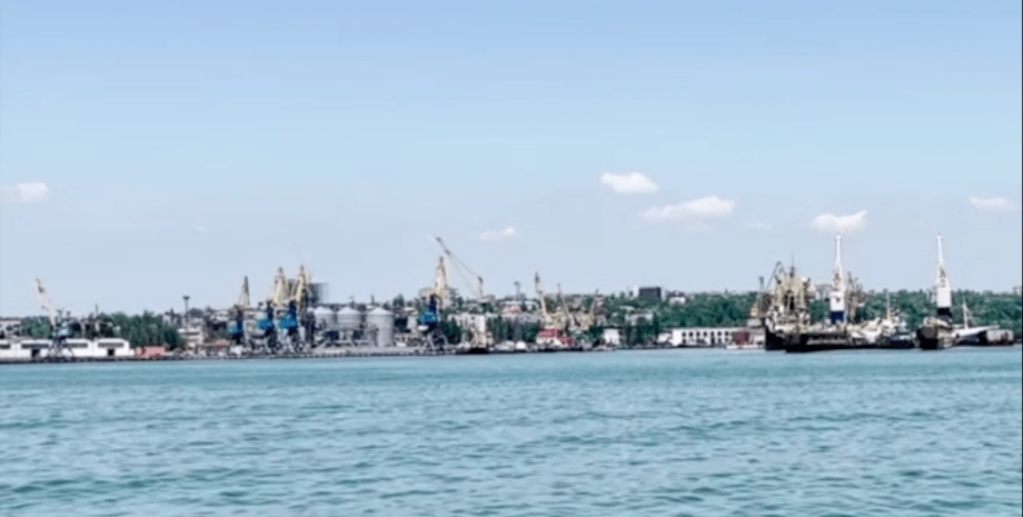Мариупольский порт погрузка Славутич металлопрокат металл зерно оккупанты