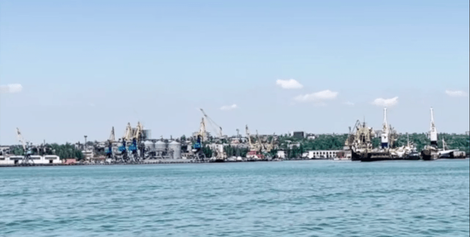 Мариупольский порт погрузка Славутич металлопрокат металл зерно оккупанты