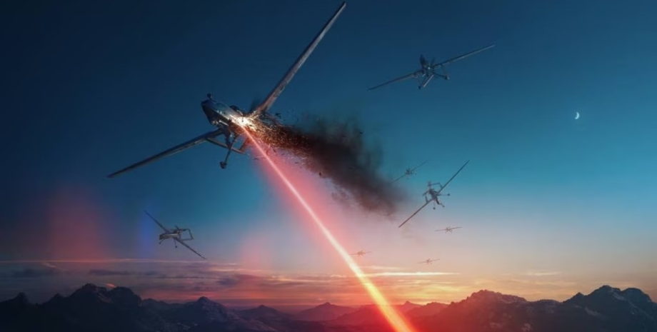 Лазерные установки могут легко справится с роем дронов лазер, лазерный луч, лазерное оружие, дрон