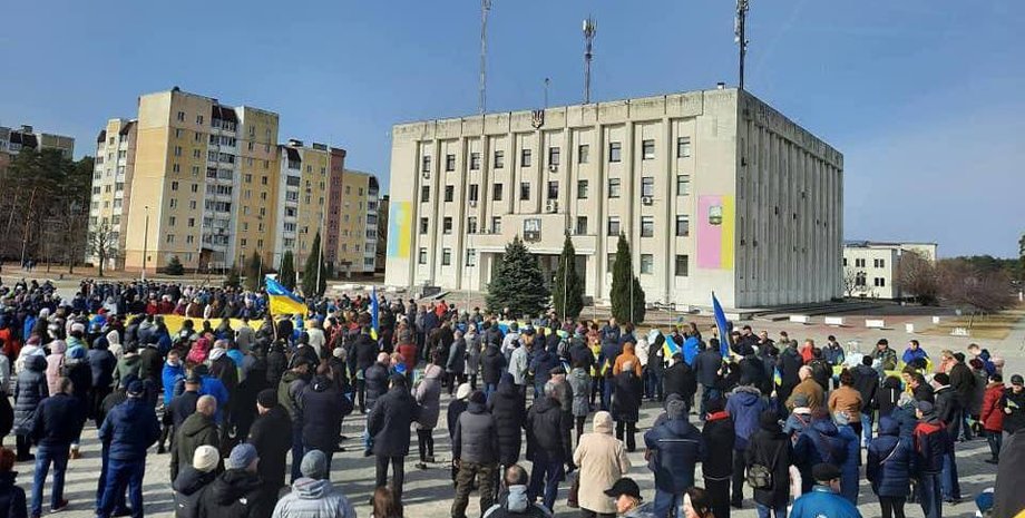 славутич, окупанти у славутичі, мітинг славутич