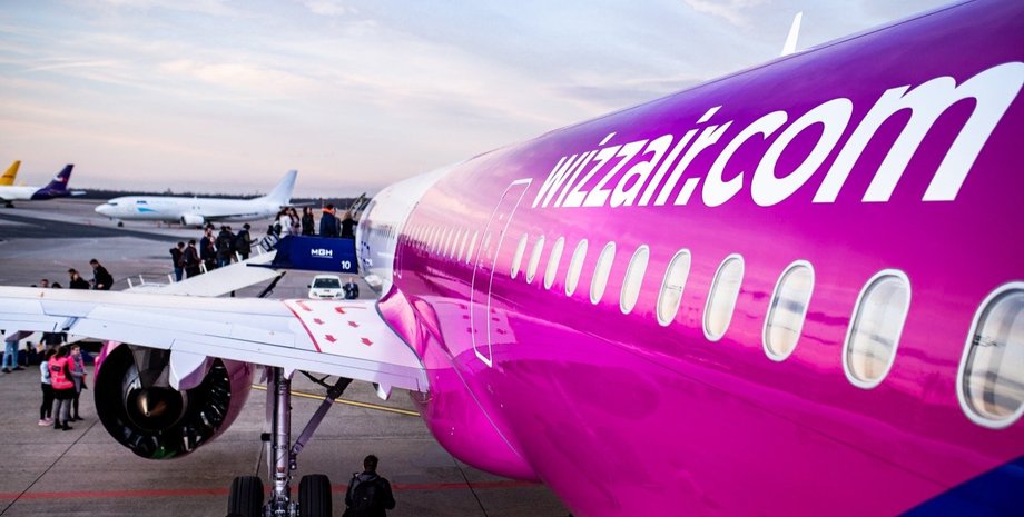 самолет, аэропорт, WizzAir