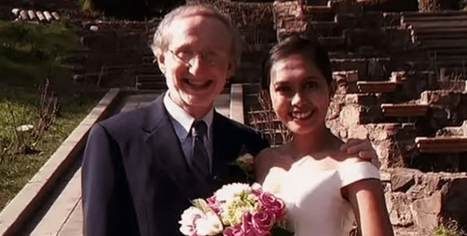 Сімейна пара, чоловік і дружина, вийшла заміж за 70-річного чоловіка, молода дівчина, шлюб, стосунки, познайомилися в мережі
