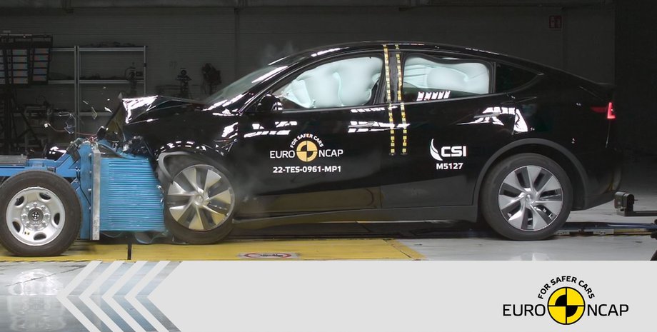 краш-тест Tesla Model Y, краш-тесты авто, краш-тесты EuroNCAP, краш-тест Kia Niro, Tesla Model Y