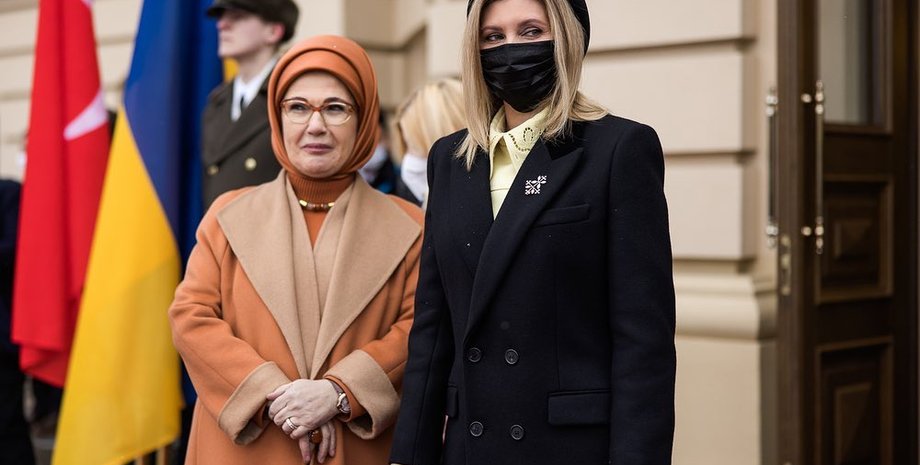 Елена Зеленская с первой леди Турции Эмине Эрдоган