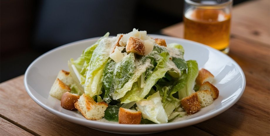 оригинальный салат цезарь, салат цезарь, цезарь кардини, салат тихуана