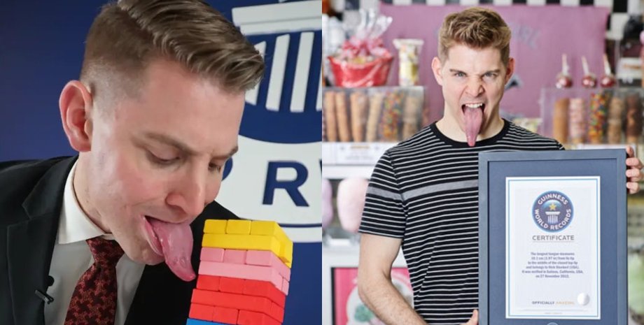 Мужчина, рекордсмен, язык, рекорд, Книга рекордов Гиннесса