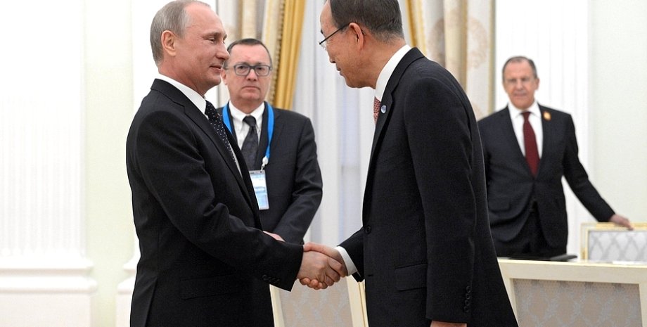 Пан Ги Мун и Владимир Путин / Фото пресс-служба