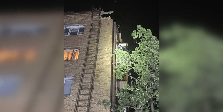 киев, обстрел, прилет, ночная атака, атака Шахедами