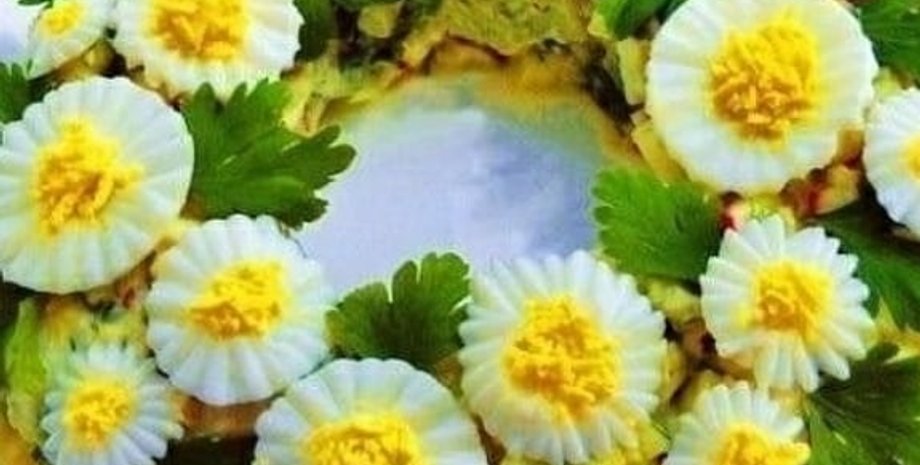 салат ромашка