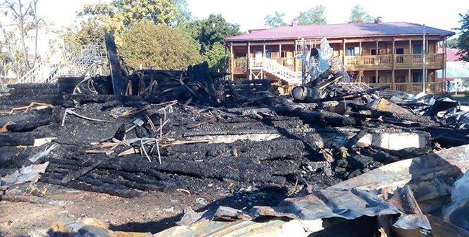 Место пожара в лагере "Виктория" / Фото: facebook.com Поліція Одеської області