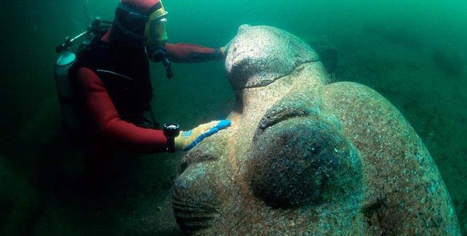 потерянный город, подводное открытие, портовый город, археология, цивилизация, Египет, Греция, артефакты, история, затонувший город, храм, катастрофа, половодье, мир, острова, Геракл, Геркулес, празднование, исследования, сокровища, раскопки