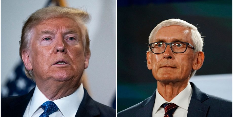 Президент США Дональд Трамп и губернатор штата Висконсин Тони Эверс/Коллаж