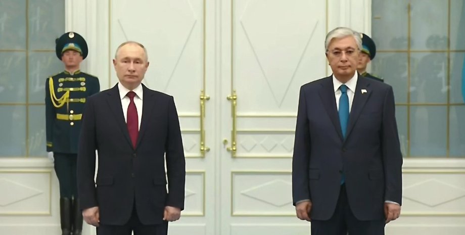 Владимир Путин и Касым-Жомарт Токаев, Путин Казахстан, Токаев Казахстан, РФ Казахстан, Казахстан война РФ
